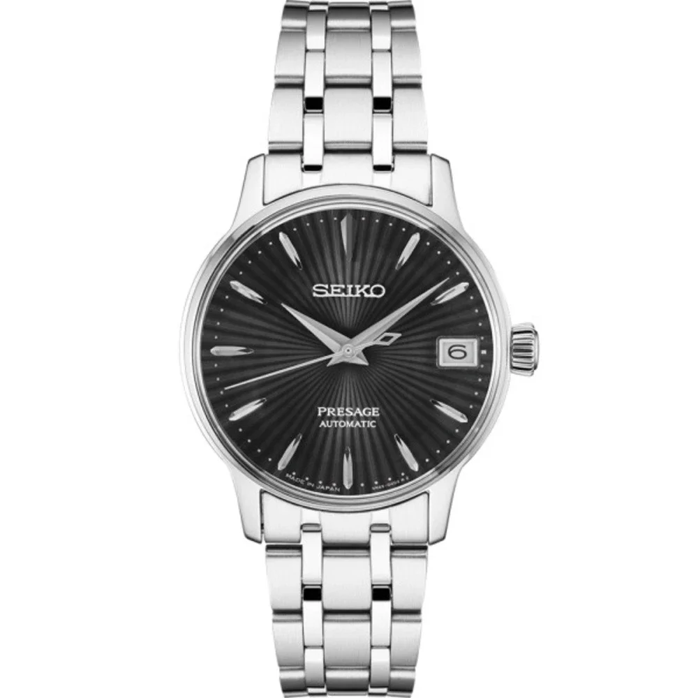 Seiko Presage Automatic SRP837 Black Sunray Dial Stainless Steel Watch Men's NEW